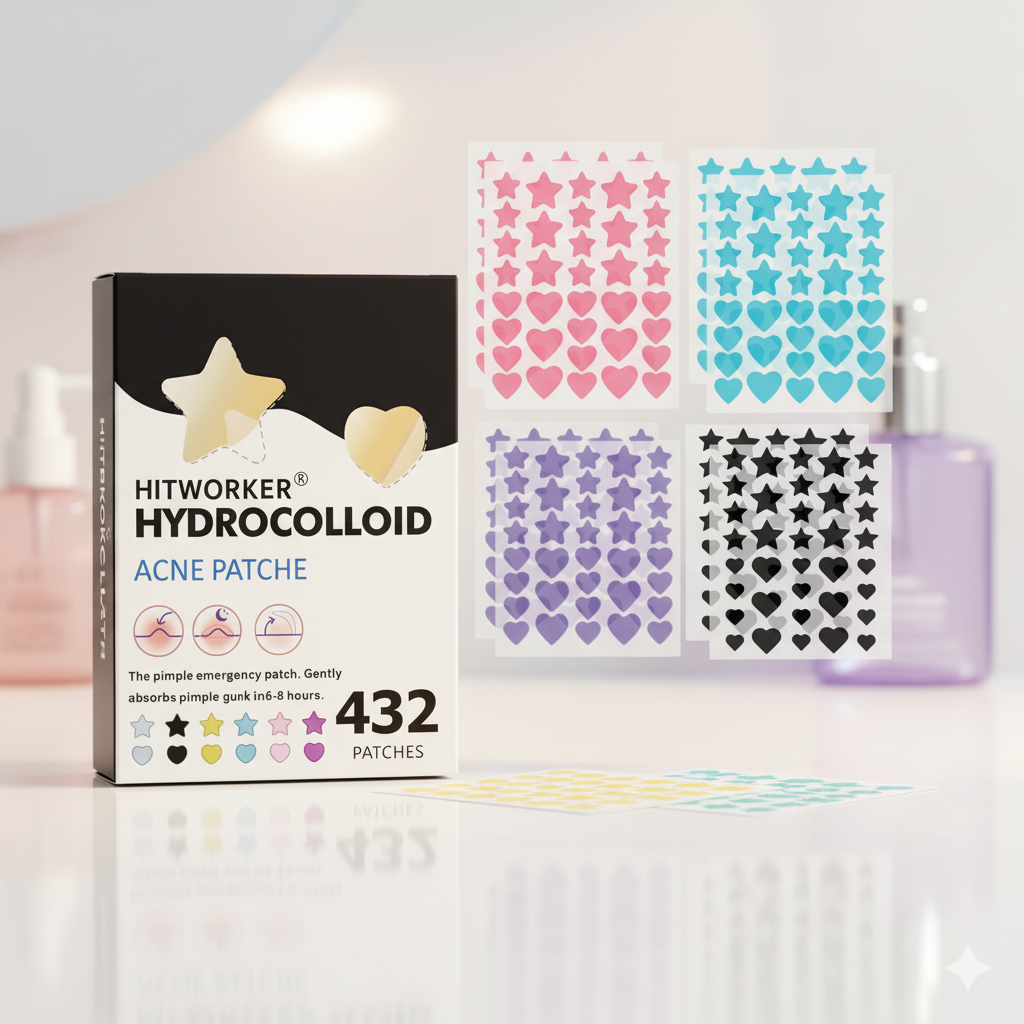 Colorful Stars shaped acne Pimple Patches.