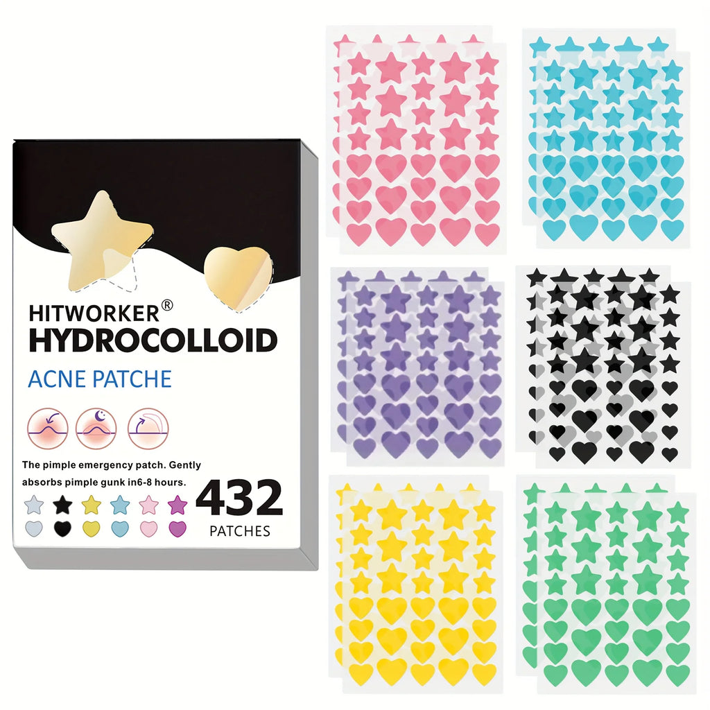 Colorful Stars shaped acne Pimple Patches.