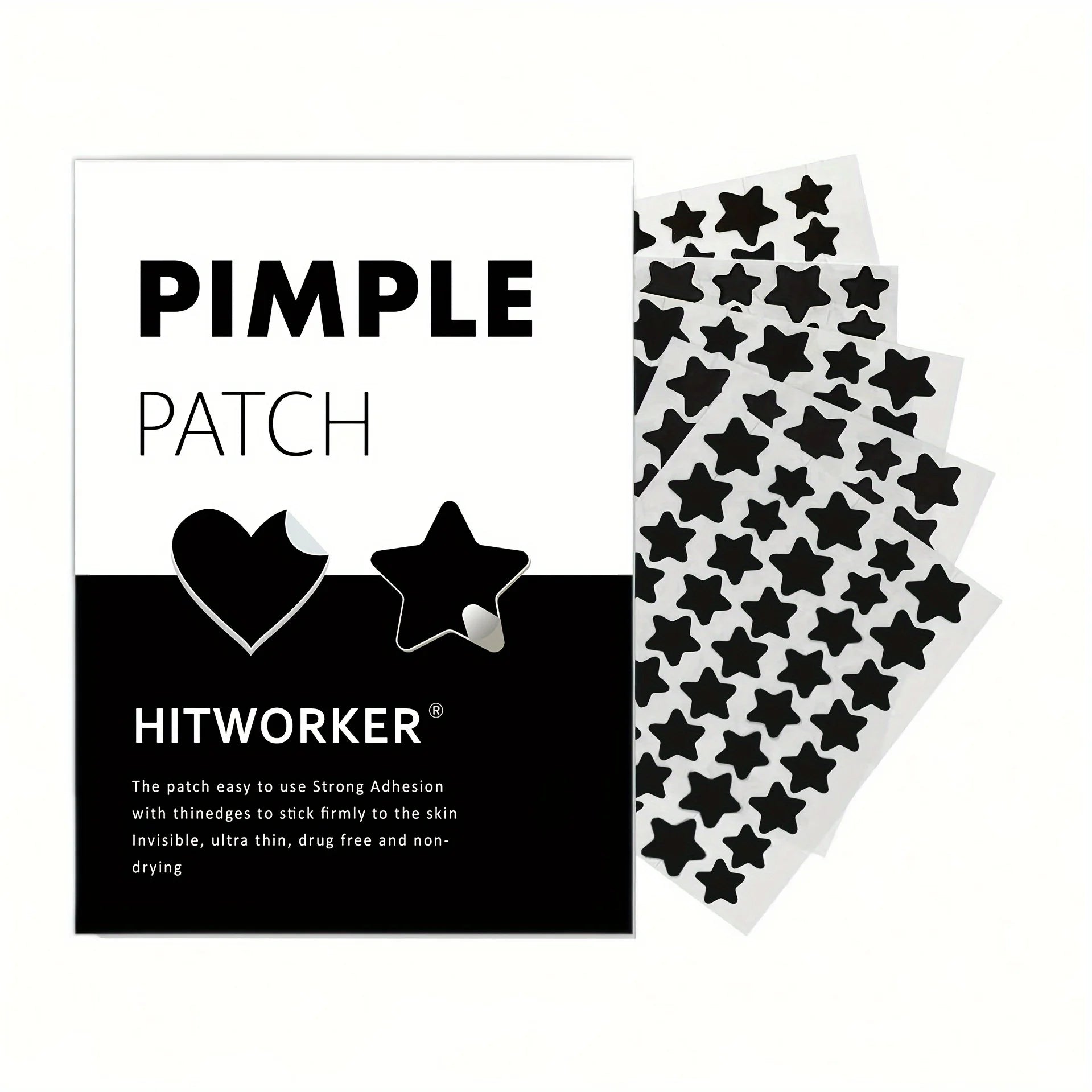 Black Heart Shaped Pimple Patch